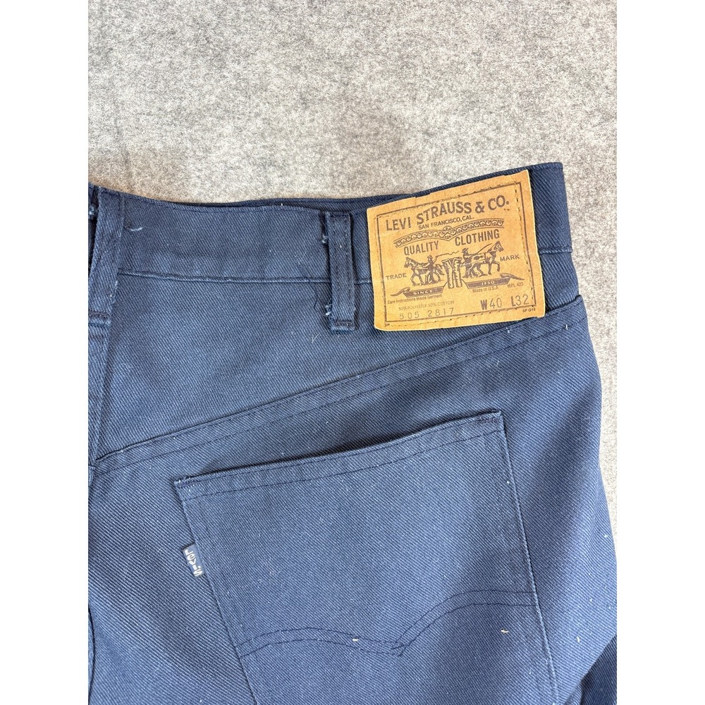 Vintage 70s Levis 505-2817 Blue Denim Jeans Mens 40x32 USA Straight Leg NWOT